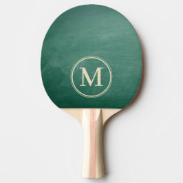 Pala De Ping Pong Monograma de Pizarra Verde