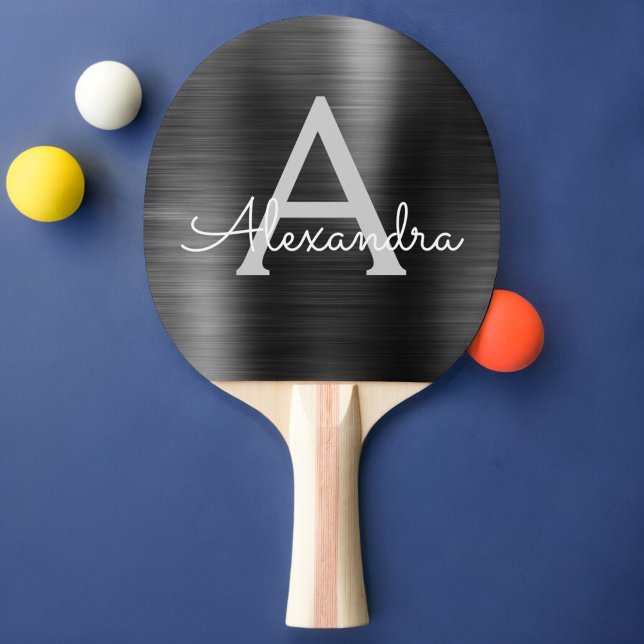 Pala De Ping Pong Monograma de Relieve metalizado metálico para depo (Subido por el creador)