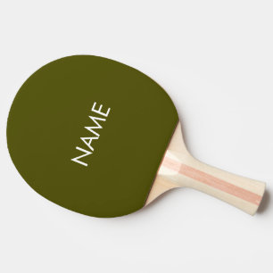 Pala De Ping Pong Monograma de texto con nombre personalizado verde