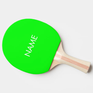 Pala De Ping Pong monograma de texto de nombre personalizado verde n