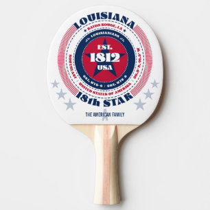 Pala De Ping Pong Monograma de tipografía circular del Orgullo de Lu