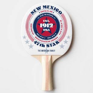 Pala De Ping Pong Monograma de tipografía circular del Orgullo Nuevo