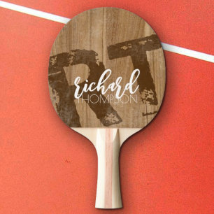 Pala De Ping Pong Monograma del jugador de Guay (nombre + iniciales)