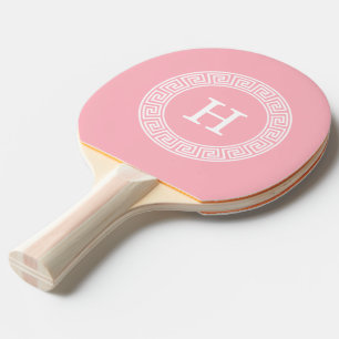 Pala De Ping Pong Monograma inicial del marco de recambio de la llav