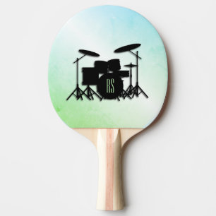 Pala De Ping Pong Monograma juego de tambor Plata Ping Pong Paddle