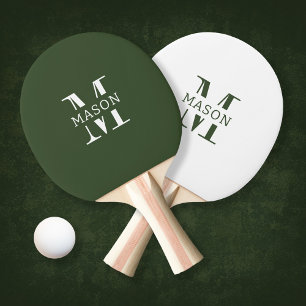 Pala De Ping Pong Monograma minimalista personalizado