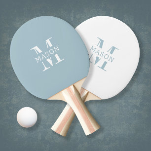 Pala De Ping Pong Monograma minimalista personalizado