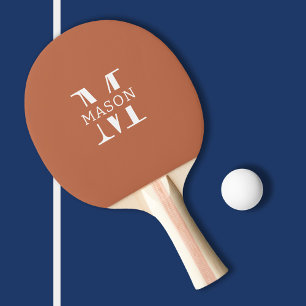 Pala De Ping Pong Monograma minimalista personalizado