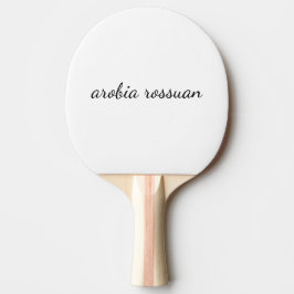 Pala De Ping Pong Monograma Moderno Minimalista Elegante Arte Blanco