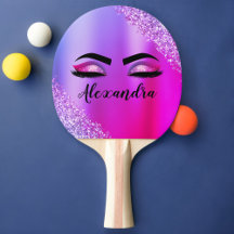Monograma rosa morado Purpurina Eyelashes modernos