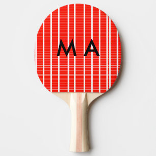 Pala De Ping Pong Monograma simple añada su letra de nombre man mini