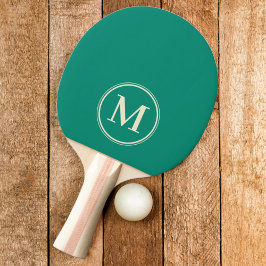 Pala De Ping Pong Monograma sólido Aqua Beach Breeze Color