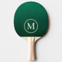 Pala De Ping Pong Monograma Verde Esmeralda