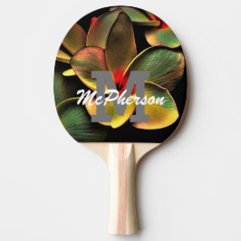 Pala De Ping Pong Monograma y nombre de la flor