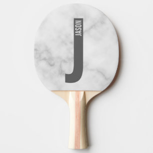 Pala De Ping Pong Monograma y nombre negrita personalizado moderno