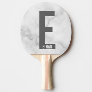Pala De Ping Pong Monograma y nombre negrita personalizado moderno