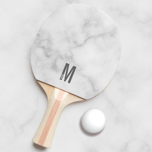 Pala De Ping Pong Monograma y nombre negrita personalizado moderno