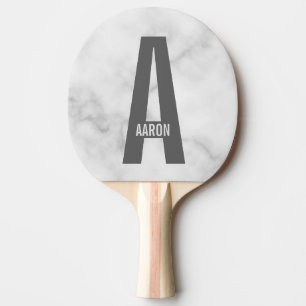 Pala De Ping Pong Monograma y nombre negrita personalizado moderno
