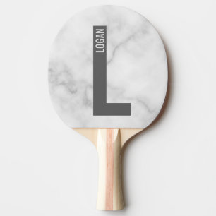 Pala De Ping Pong Monograma y nombre negrita personalizado moderno