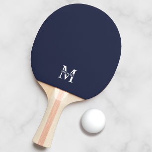 Pala De Ping Pong Monograma y nombre personalizados