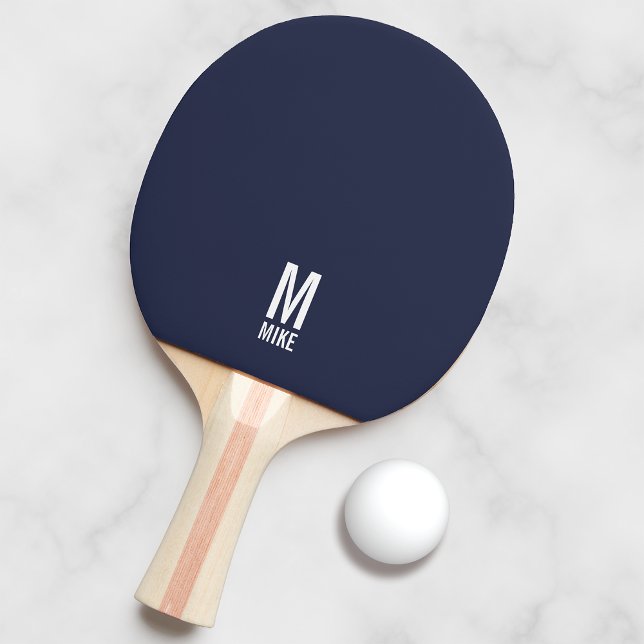 Pala De Ping Pong Monograma y nombre personalizados modernos (Subido por el creador)