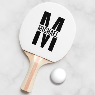 Pala De Ping Pong Monograma y nombre personalizados Ping Pong Paddle