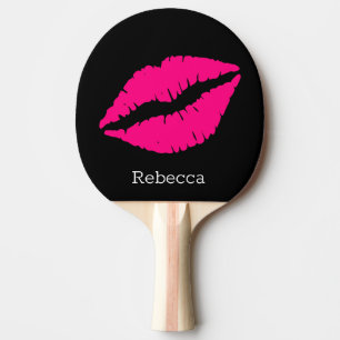 Pala De Ping Pong Monogramado de Lip Rosa de Guay