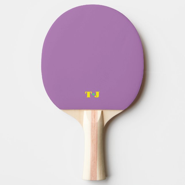Pala De Ping Pong Monogramado púrpura pálido (Anverso)