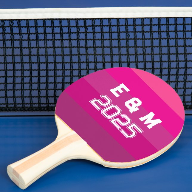 Pala De Ping Pong Monogramas y años de personalizable (in situ)