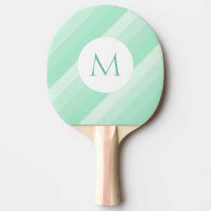 Pala De Ping Pong Monogramed Mint Green Striped Template Modern