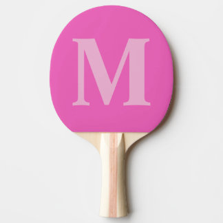 Pala De Ping Pong monogramos rosa sepulcral oscuro rosa