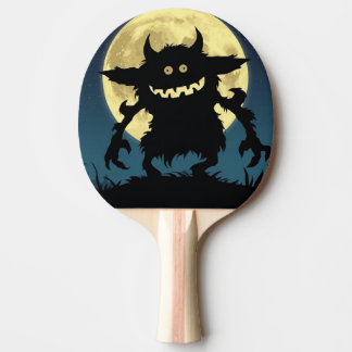 Pala de Ping Pong Monstruo Fantasma en Luna llena