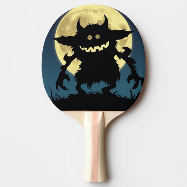 Pala de Ping Pong Monstruo Fantasma en Luna llena (Anverso)