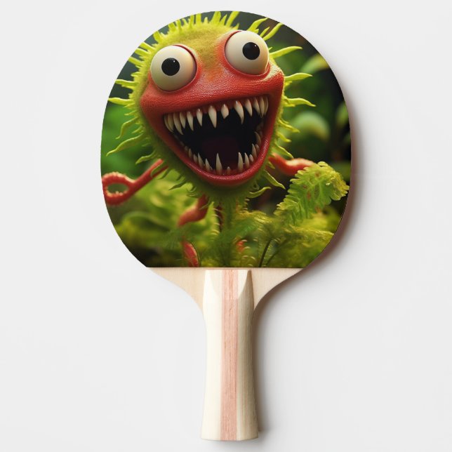 Pala de Ping Pong Monstruo Gracioso de Boca Grande (Anverso)