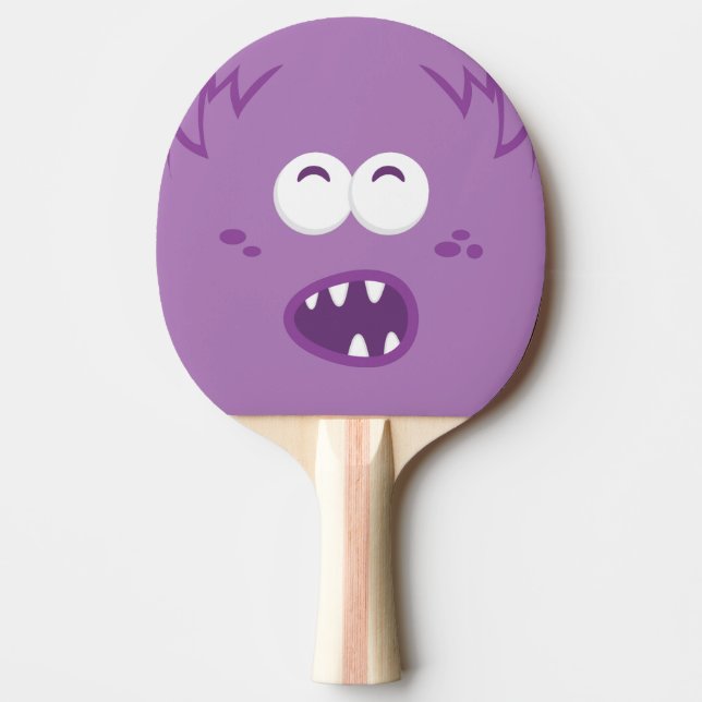 Pala De Ping Pong Monstruo púrpura cara Ping Pong Paddle (Anverso)