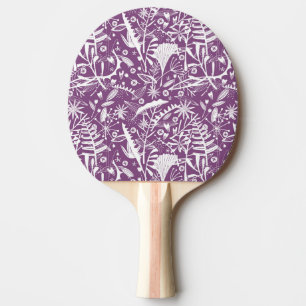 Pala De Ping Pong Morado botánico moderno