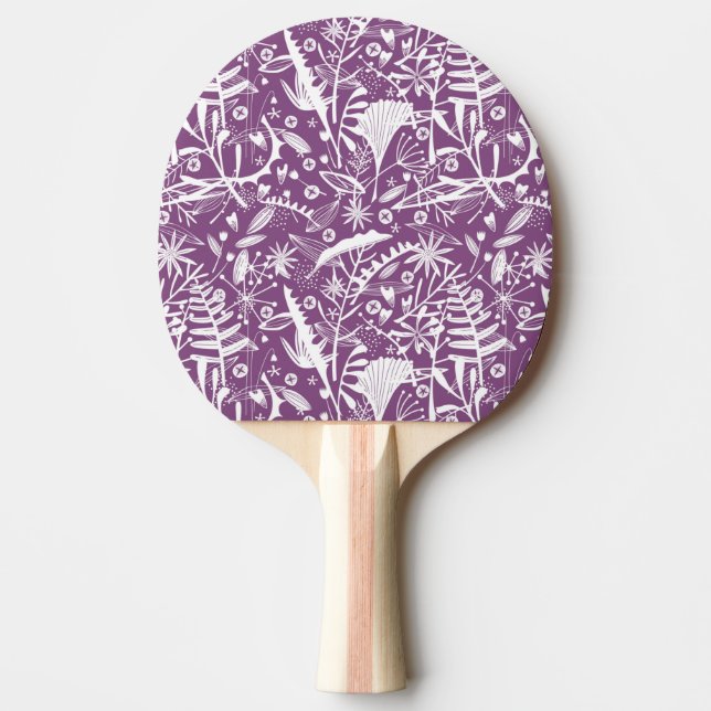 Pala De Ping Pong Morado botánico moderno (Anverso)