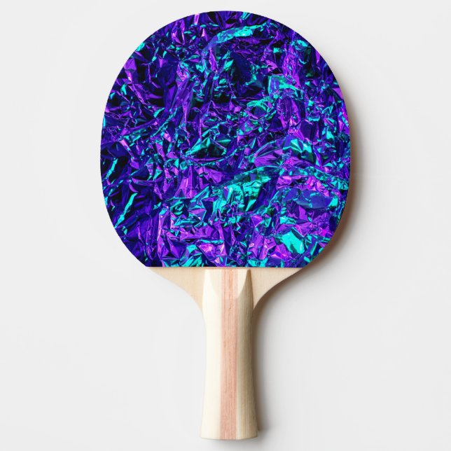 Pala De Ping Pong Morado metálico y Verde azulado (Anverso)