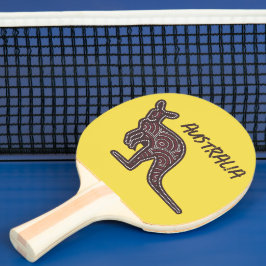 Pala De Ping Pong Mosaico aborigen canguro