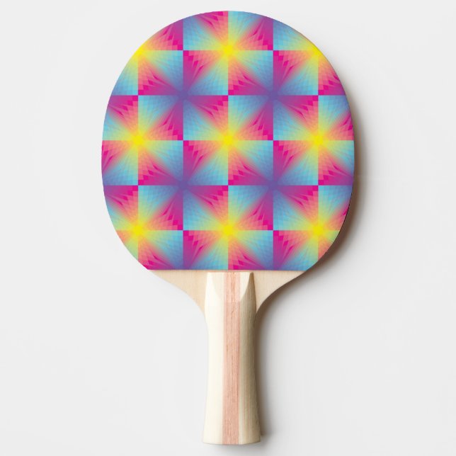 Pala De Ping Pong Mosaico cuadrado abstracto del vector (Anverso)