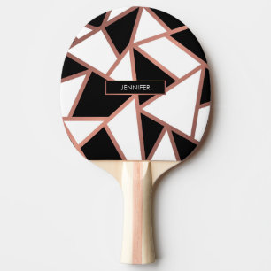 Pala De Ping Pong Mosaico de oro Rosa