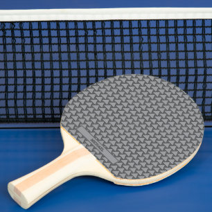 Pala De Ping Pong Mosaico de triángulo monocromo con nombre personal
