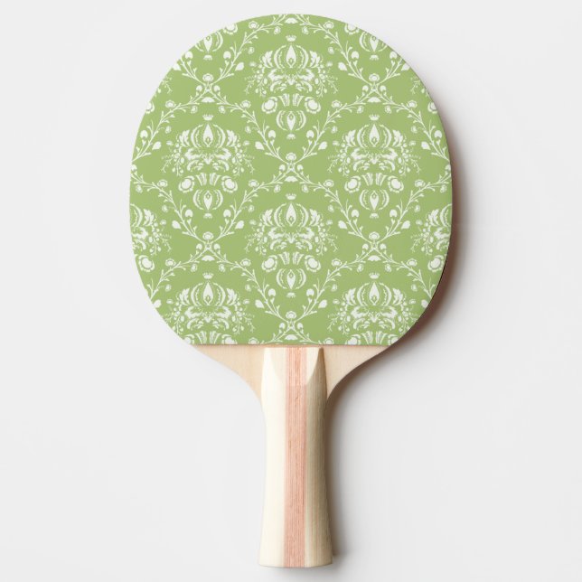 Pala De Ping Pong Moss Green Damask (Anverso)