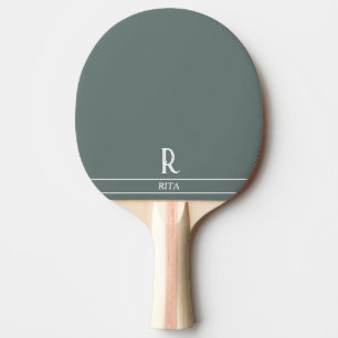 Pala De Ping Pong Moss Green Monogramed Ping Pong Paddle