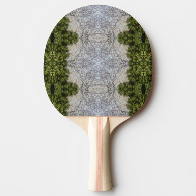 Pala De Ping Pong Moss verdes y arte de la naturaleza terrestre (Anverso)
