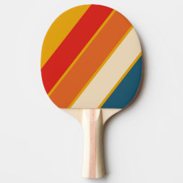 Pala De Ping Pong Mostaza Retro Negrita Rayada