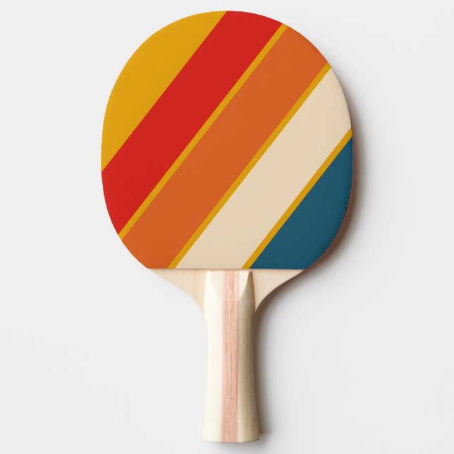 Pala De Ping Pong Mostaza Retro Negrita Rayada (Anverso)