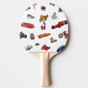 Pala De Ping Pong Motores Personalizados y Patrón de Carreras de Pin