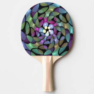 Pala De Ping Pong Movimientos coloridos Resumen Arte Fractal Trippy