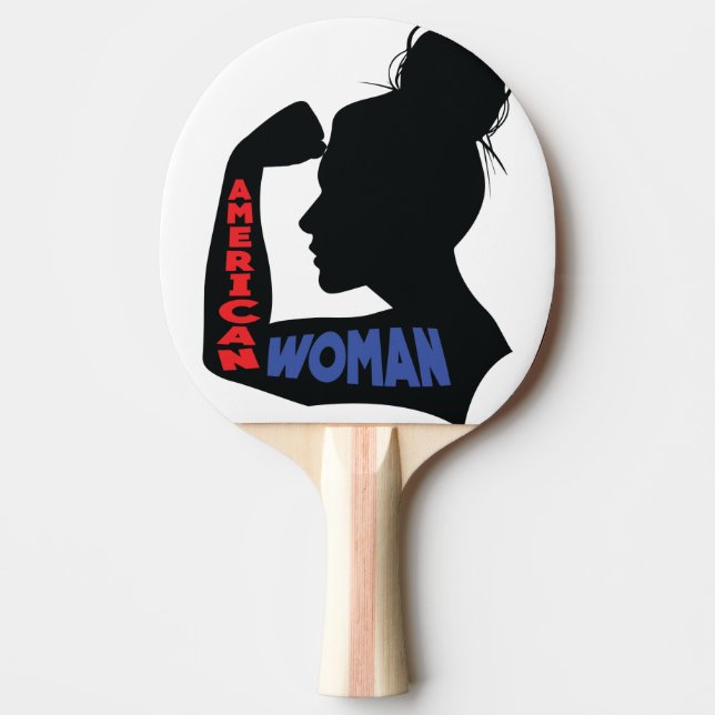 Pala De Ping Pong Mujer Americana (Anverso)